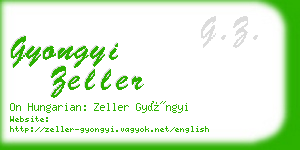 gyongyi zeller business card